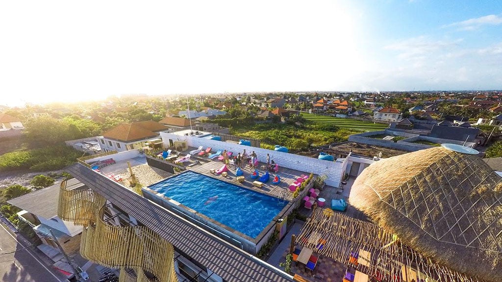 Koa D` Surfer Hotel - Rooftop Pool - Fitness Holidays in Bali - Fitness Holidays for Travelling Athletes