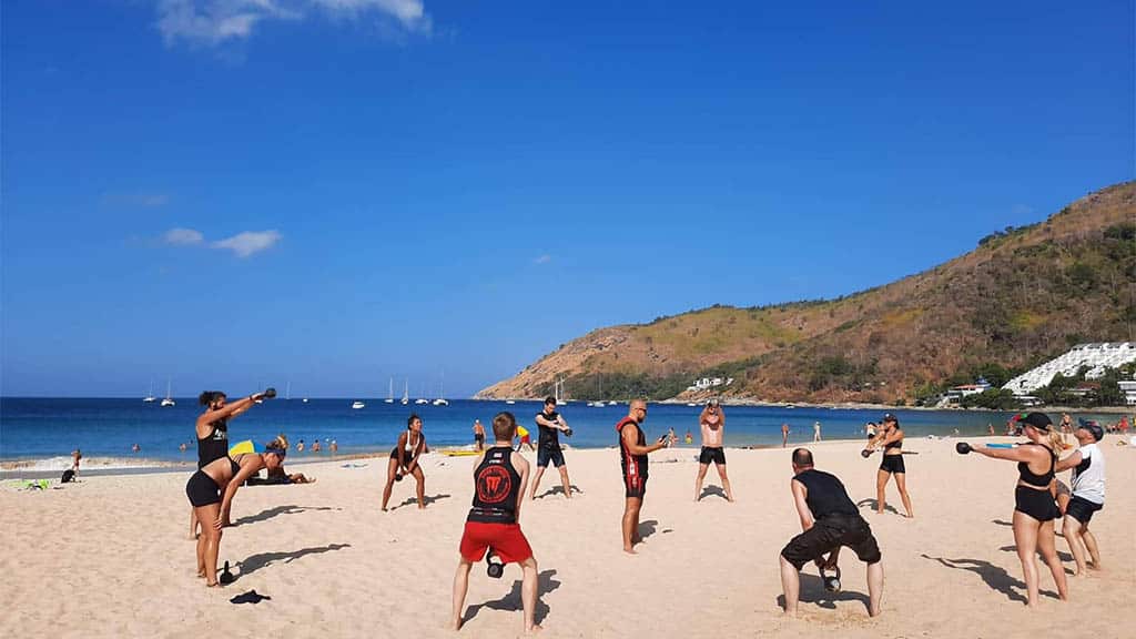 Beach Workout - Titan Fitness Camp Phuket Thailand - Fitness Holiday Phuket - Fitness Holidays for Travelling Athletes