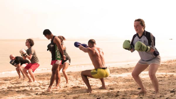 Beach Muay Thai Training - Fitness Holiday Koh Samui - FitKoh - Fitness Holidays Thailand for Travelling Athletes (4)