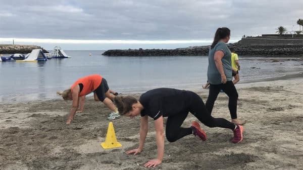 Beach Workout - Fitness Holiday in Tenerife - Bootcamp Holiday - Steve Coster Fitness Holiday - Fitness Holiday in Spain - Fitness Holidays for Travelling Athletes