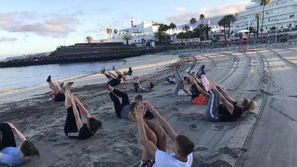 Beach Workout - Fitness Holiday in Tenerife - Bootcamp Holiday - Steve Coster Fitness Holiday - Fitness Holiday in Spain - Fitness Holidays for Travelling Athletes