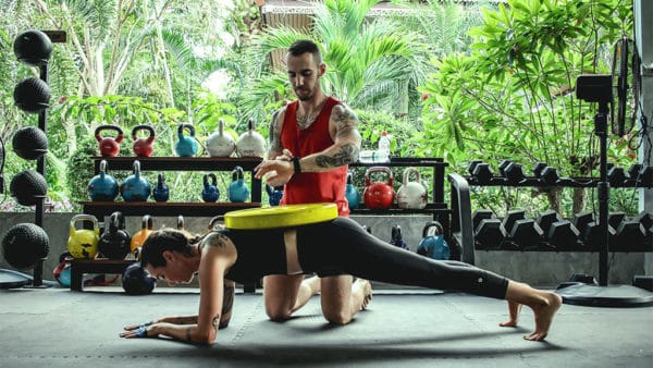 Sam enjoying Personal Training with Coach Tony - Fitness Holiday Koh Samui - FitKoh - Fitness Holidays Thailand for Travelling Athletes (1