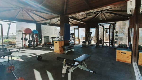 Indoor Gym - Fitness at Paradis Plage Resort Morocco - Agadir - Taghazout - Fitness, Surfing, Yoga, Spa & Wellness - Fitness Holidays Travelling Athletes - Fitness Holiday Morocco