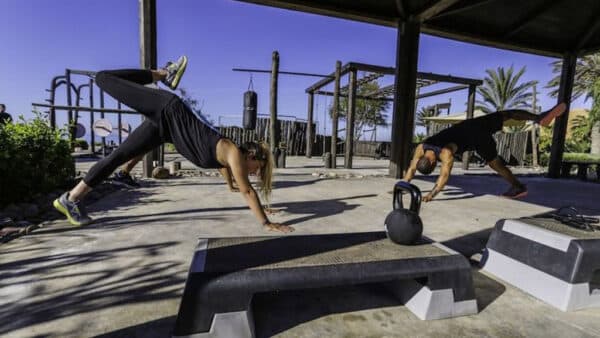 Outdoor Gym - Fitness at Paradis Plage Resort Morocco - Agadir - Taghazout - Fitness, Surfing, Yoga, Spa & Wellness - Fitness Holidays Travelling Athletes - Fitness Holiday Morocco