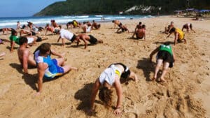 Beach Workout - Beach Bootcamp - Tiger Muay Thai Training Camp in Phuket, Thailand - Fitness Holiday in Thailand - Fitness Camp Phuket - Travelling Athletes
