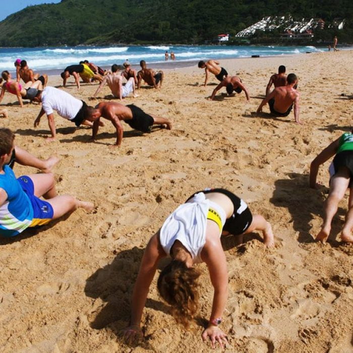 Beach Workout - Beach Bootcamp - Tiger Muay Thai Training Camp in Phuket, Thailand - Fitness Holiday in Thailand - Fitness Camp Phuket - Travelling Athletes